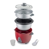 Kenwood 2-in-1 Rice Cooker 1.8L 10-Cups Rice with Food Steamer Basket Non-Stick Cooking Pot Temepered Glass Lid Warm/Cook Lights Spatula Holder Detachable Cord RCM44.000RD