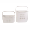 Nadstar Storage Basket 2 Deck Bathroom Clothes Storage Basket Multi-layer Universal Wheel Rack Grocery Organizer K998-3A