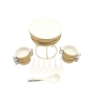 Nadstar Ceramic Soup Set With Soup Cups/Bowls Made of Porcelain Food Serving 921-13