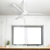 Decakila Ceiling Fan 56" 3 Blades 70W  Indoor Ceiling Fan Brushed Nickel with Brushed Nickel Steel Blades KEFC076W