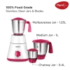 Pigeon Mixer Grinder 550w ABS 10500RPM with 3 Stainless Steel Jars for Dry Grinding & Wet Grinding Classic Pro