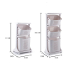 Nadstar Storage Basket 2 Deck Bathroom Clothes Storage Basket Multi-layer Universal Wheel Rack Grocery Organizer K998-3A