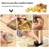 Cookie Press with Nozzles & Decorating Plates 20 Different Types of Jalies Murukku Maker/Bhujiya Maker/Cookies/Namkeen/Noodles/Chakali Maker/Sev Maker/Farsan Maker/Gathiya Maker