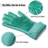 Silicone Hand Gloves Reusable Heat Resistant for Kitchen Bathroom Dishwashing Pet Grooming Car Washing 1 Pair