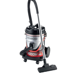 Kenwood Drum Vacuum Cleaner 2000W 20L Tank with 8m Extra Long Power Cord Removable & Washable Filter Multi Surface for Home Office VDM40.000BR