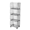 Nadstar Storage Rack Stainless Steel 3 Layers with Wheels Kitchen Standing Storage Rack HP22-029H