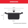 Tefal Super Cook Stew Pot 22cm + Lid Non Stick Thermo Signal 100% Safe Stew Pan Black Aluminium B4594584
