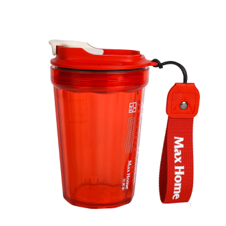 Max Home Sport Bottle 370ML Water Bottle Glass Travel Coffee Mug Plastic Trit