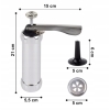 Cookie Press with Nozzles & Decorating Plates 20 Different Types of Jalies Murukku Maker/Bhujiya Maker/Cookies/Namkeen/Noodles/Chakali Maker/Sev Maker/Farsan Maker/Gathiya Maker