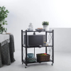 Nadstar Storage Rack Stainless Steel 3 Layers With Wheels Foldable HP95-776H