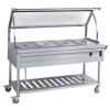 Nadstar Trolley With Glass Top 4 Pan - HBW-4G