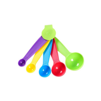 Decakila Measuring Spoon BPA Free 1.25 ml 2.5 ml 5 ml 7.5 ml and 15 ml Measure Liquid Oil and Baking Items for Kitchen KMTT070B