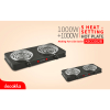 Decakila Coil Plate Double 2000W 2 Burner Plate 5 Heat Setting Stainless Burner Cap Light Indicator - Auto-Thermostat Control KECC002B