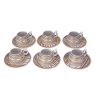Nadstar Porcelain Cup & Saucer Golden Print Tea Coffee Cups 0031-1/2