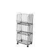 Nadstar Storage Rack Stainless Steel 3 Layers with Wheels Kitchen Standing Storage Rack HP22-029H