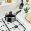 Tefal Dark Stone Cookware Set 9PCS Non Stick Thermo Signal 100% Safe Coating Cookware Heat Indicator Ergonomic Handles Glass Lid B491S985