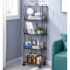 Nadstar Storage Rack Stainless Steel 3 Layers with Wheels Kitchen Standing Storage Rack HP22-029H