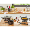 Tefal Easy Cook Stockpot 30 CM Titanium Non Stock Cooking Pot 4.7 L with Lid Suitable for All Heat Sources Except Induction B5546902