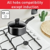 Tefal Dark Stone Cookware Set 9PCS Non Stick Thermo Signal 100% Safe Coating Cookware Heat Indicator Ergonomic Handles Glass Lid B491S985