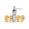 Cookie Press with Nozzles & Decorating Plates 20 Different Types of Jalies Murukku Maker/Bhujiya Maker/Cookies/Namkeen/Noodles/Chakali Maker/Sev Maker/Farsan Maker/Gathiya Maker