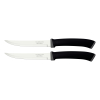Tramontina Felice Barbecue Knife 5'' Stainless Steel Blades, Smooth Edge & Black Polypropylene Handles 2pc Set 23493/205