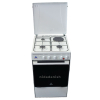 Delta Cookers 50x55cm 3 Gas Burner, 1 Electric Hotplate with Gas Oven & Grill Black DGC31B