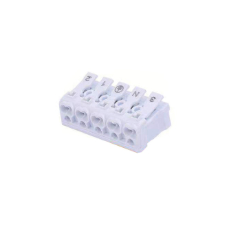 Tronic Connector with Button (L+N+E+1+2) 16Amps 5 Way Wire