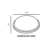 Tronic Round Black LED Bulkhead 15 Watts