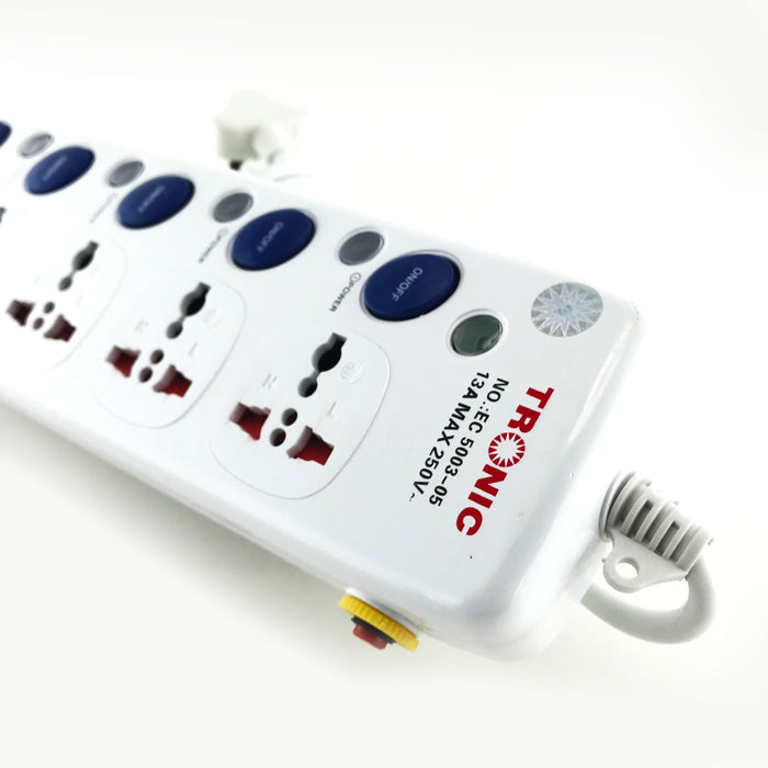 Tronic Universal Extension Socket 5 Way 2 Tronic Universal Extension Socket 5 Way