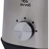 Evvoli Premium Table Blender 1000W with 1.5L Glass Jar with Ice Crush Function, 4 Knife Leaf & 3 Speed Operation Stainless Steel EVKA-BL15HB