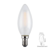 Tronic 4 Watts Candle Frosted Filament LED Warm White E14 (Small Screw) Bulb