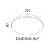 Tronic Simple LED Changeable (3 Shades) Ceiling Light