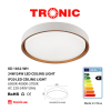 Tronic White and Gold Changeable (3 Shades) Ceiling Light