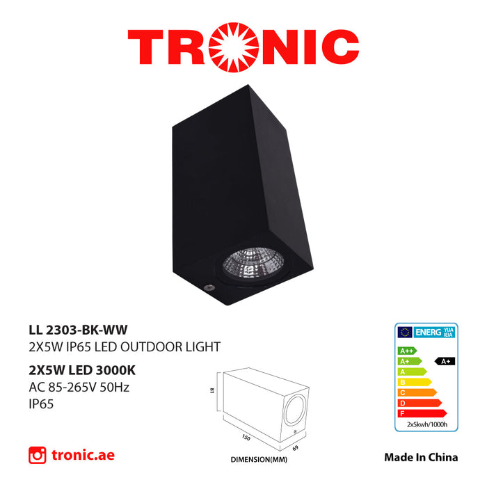 Tronic Rectangular-Shaped Up &Amp; Down Cob Wall Light 3 Tronic Rectangular-Shaped Up &Amp; Down Cob Wall Light