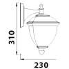 Tronic Inverted Outdoor Wall Lamp