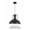 Tronic Black Retro Industrial Pendant
