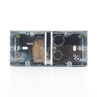 Tronic Single Galvanised Iron Electrical 2 Way Switch Box
