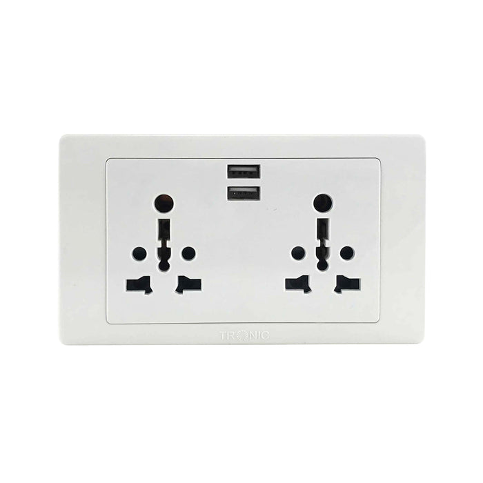 Tronic Twin Universal Socket With 2 Usb 1 Tronic Twin Universal Socket With 2 Usb