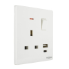 Tronic Single Switch Socket with USB + Type C