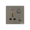Tronic Universal Single Switch Socket with USB + Type C