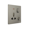 Tronic Universal Single Switch Socket with USB + Type C