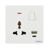 Tronic Universal Single Switch Socket with USB + Type C