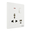 Tronic Universal Single Switch Socket with USB + Type C