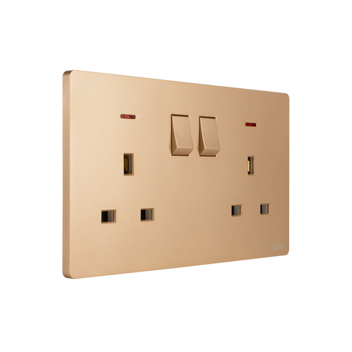 Tronic Twin Switch Socket With Neon 10 Tronic Twin Switch Socket With Neon