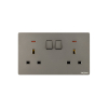 Tronic Twin Switch Socket with Neon