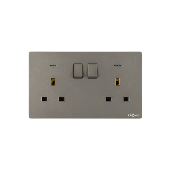 Tronic Twin Switch Socket With Neon 3 Tronic Twin Switch Socket With Neon