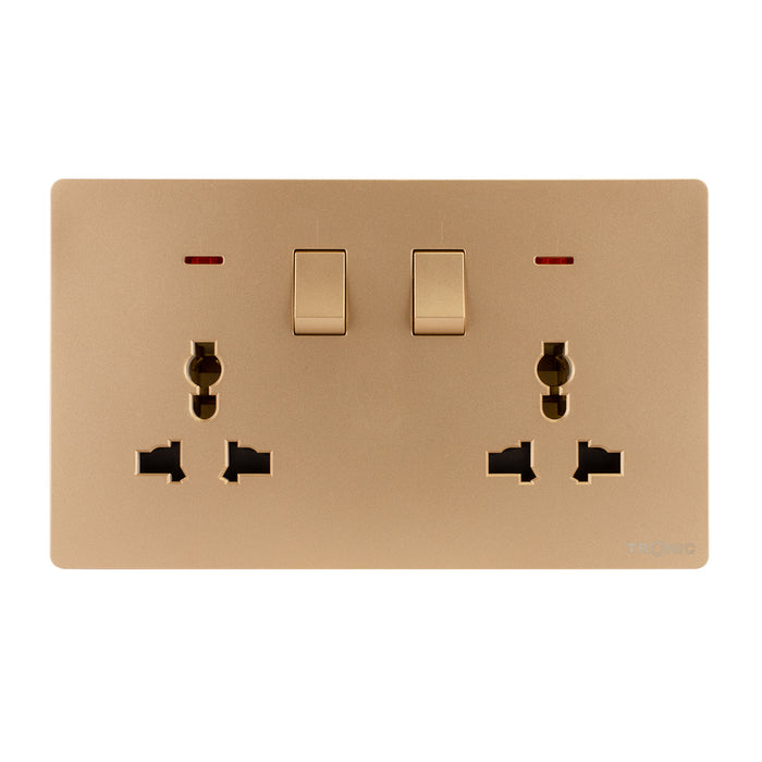 Tronic Universal Switch Socket Twin 2 Tronic Universal Switch Socket Twin