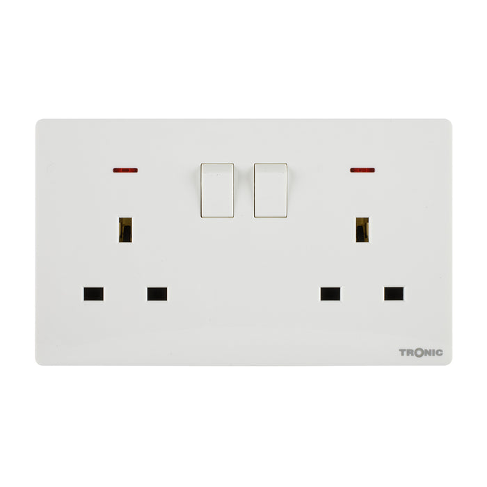 Tronic Twin Switch Socket With Neon 4 Tronic Twin Switch Socket With Neon