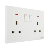 Tronic Twin Switch Socket with Neon