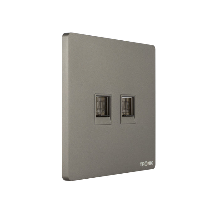 Tronic 2 Gang Data Socket 9 Tronic 2 Gang Data Socket